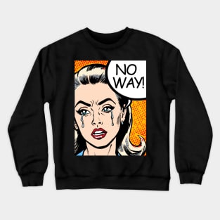 pop art crying girl Crewneck Sweatshirt